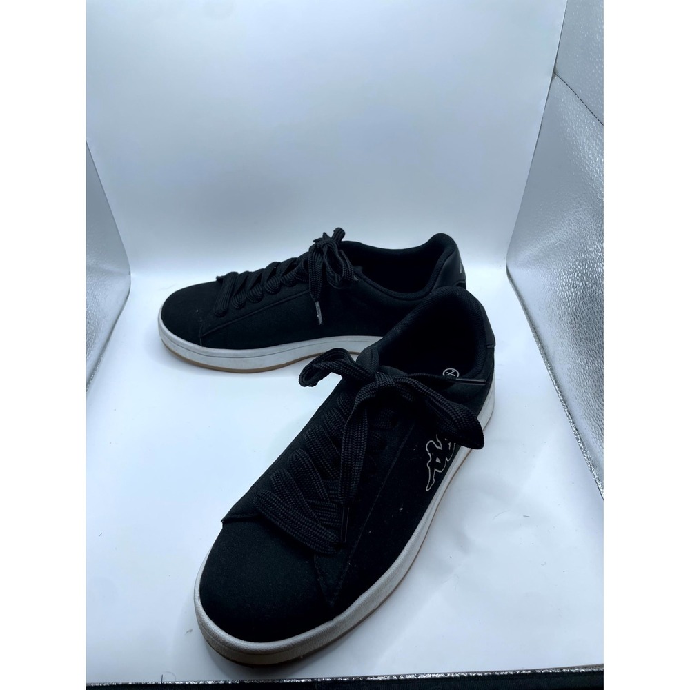 Kappa Caccamo Mens US 8 Sneaker Black White Suede Round Toe Lace Up Casual Shoes